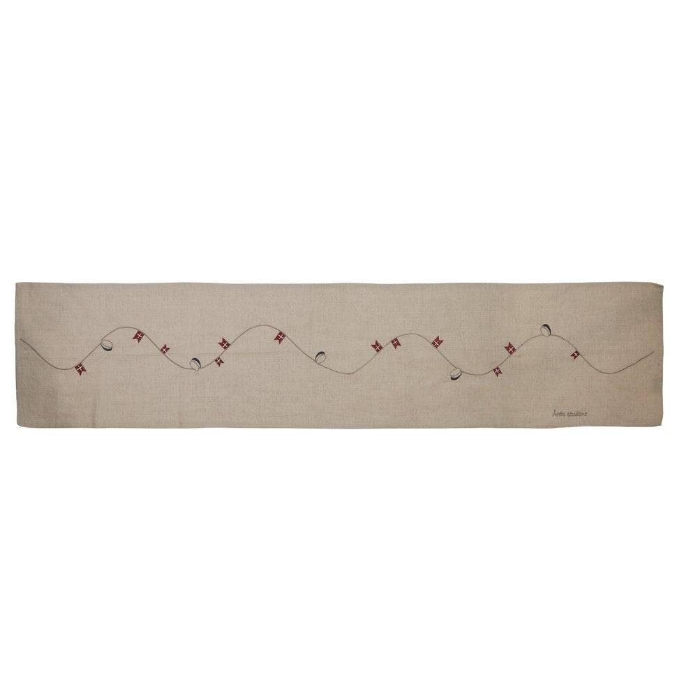 Bordløber Blå student 40 x 160 cm, fås i 2 farver - natur