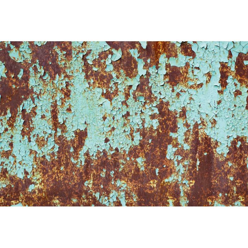 Fototapet - Rust On Old Colored Metal.