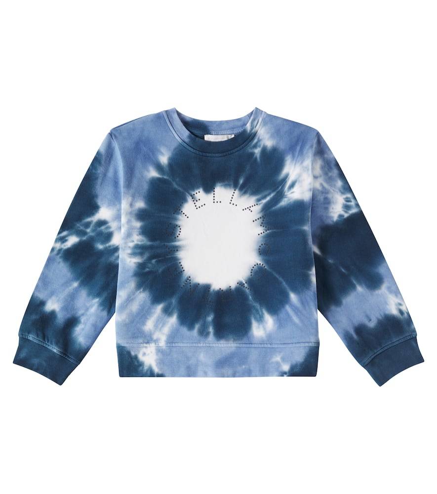 Stella McCartney Kids Sudadera de jersey de algodón tie-dye - azul - Y 8