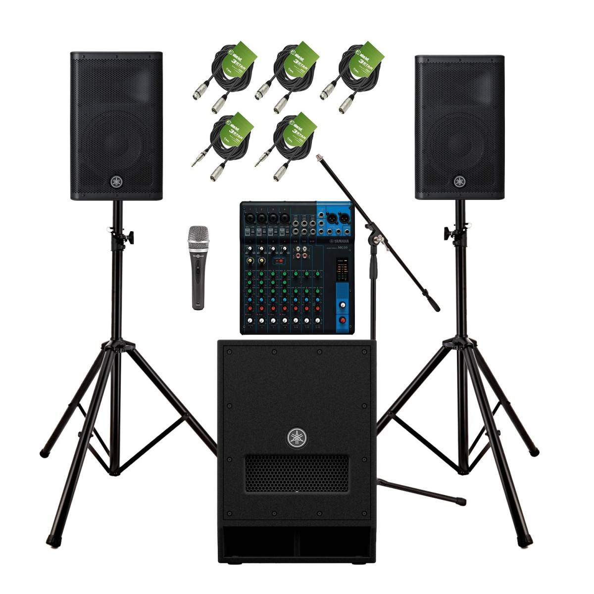 Yamaha DXR10mkII Complete PA System Bundle