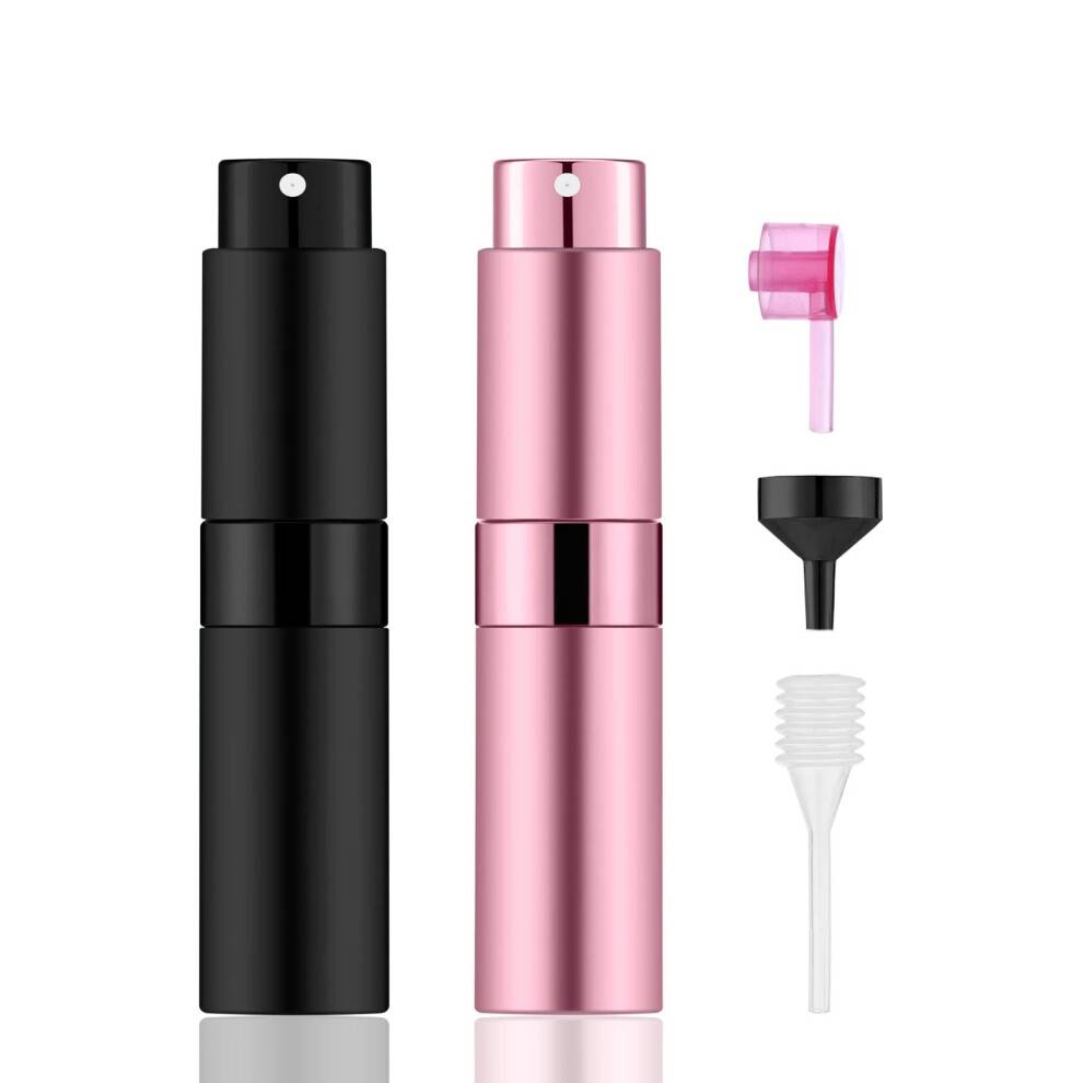 Iron Bill 2 PCS/8ML Portable Mini Parfym Atomizer Bottles tomma påfyllningsbar sprayflaska med 3 typer av påfyllningsverktyg Pocket Travel Parfum