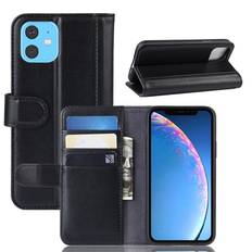 Ægte Læderetui iPhone 11 Sort