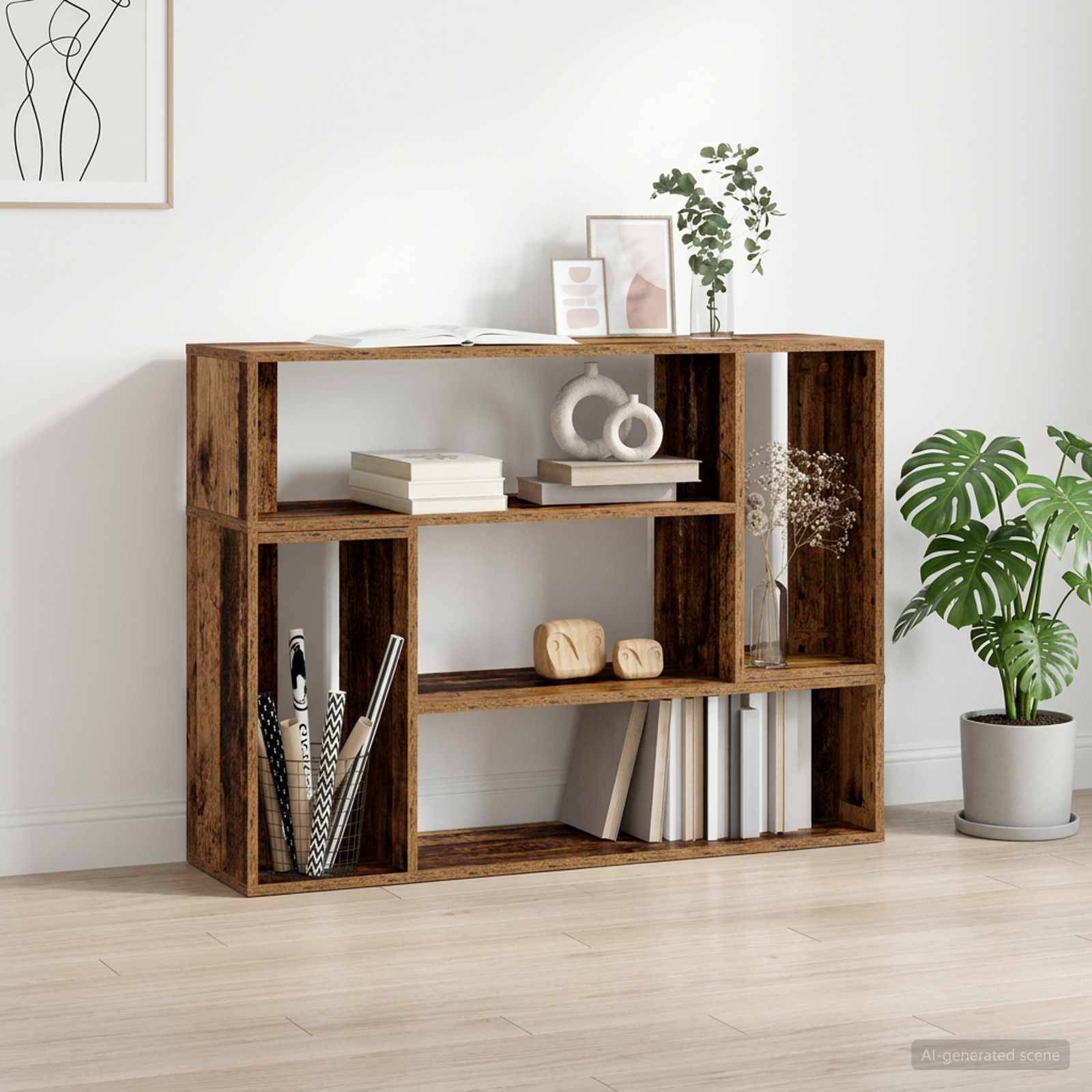 vidaXL TV-skab 100 x 30 x 50 cm Gammelt træ Konstrueret træ