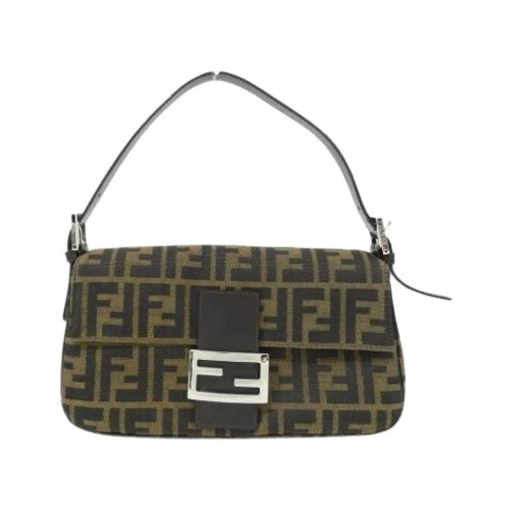 Fendi Vintage Pre-owned Baguette Skuldertaske - Vintage - Dame - Brun - ONE SIZE - Uld