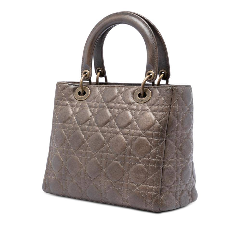 Dior Vintage Lady Stl. - Handväskor Från Magasin - Brown (L 20cm x W 25cm x D 12cm)