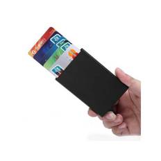 Korthållare Pop-Up | Aluminiumfack RFID-Secure - Svart