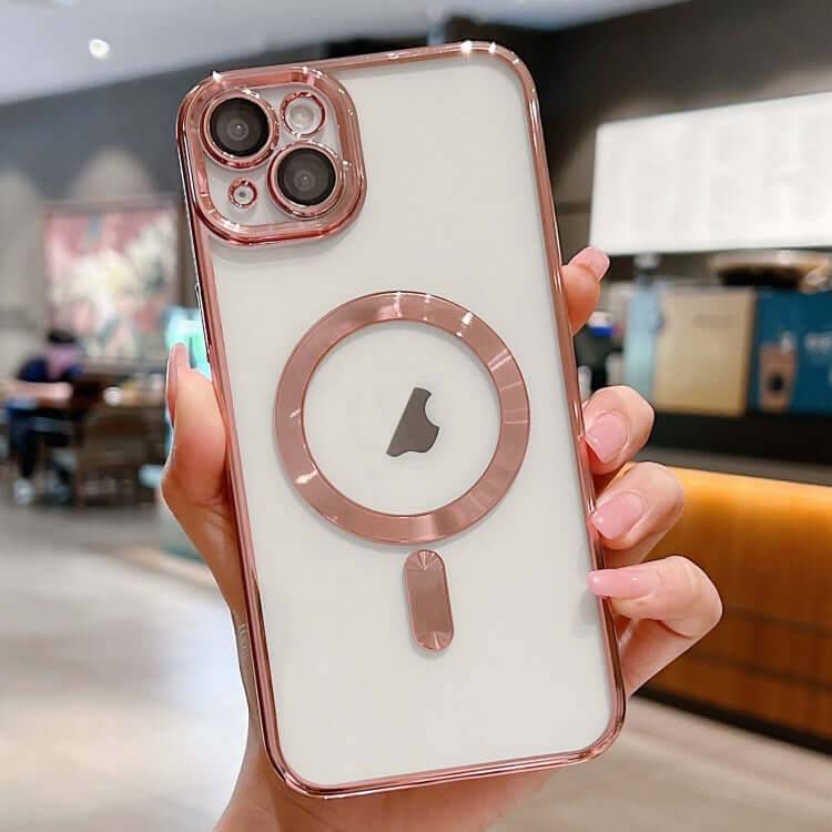 MagSafe Electroplating Case for iPhone 16 - For iPhone 15 Plus / Pink