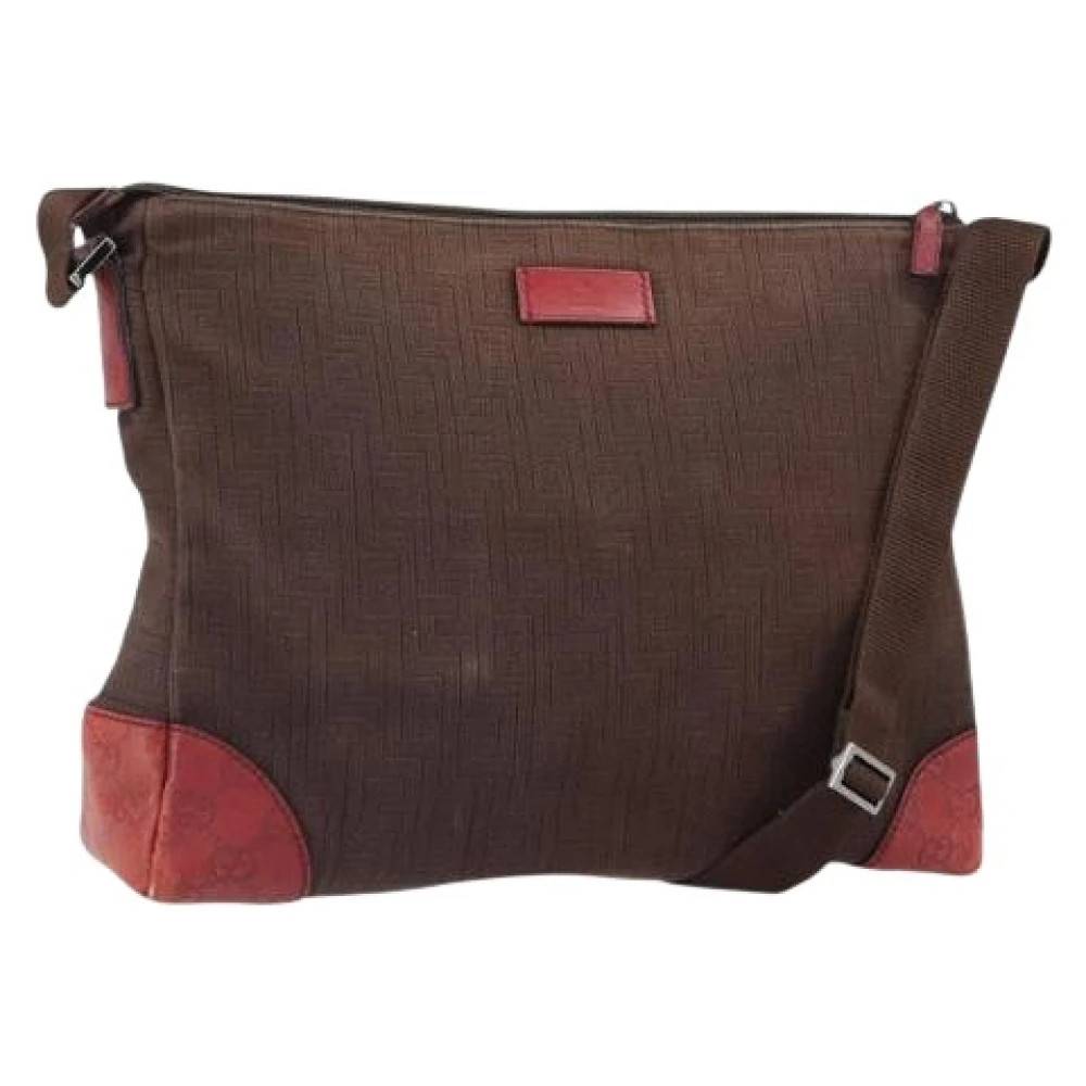 Gucci Vintage Pre-owned Vintage Skuldertaske - Vintage - Dame - Brun - ONE SIZE - Uld
