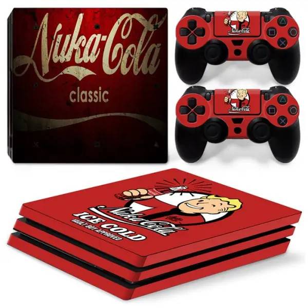 Fallout PS4 Pro skin til konsol og controllere. Nuka Cola..