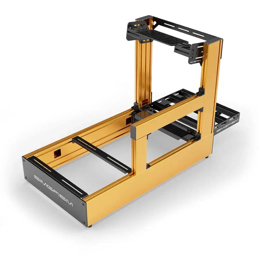 SIMGASM | Pro Aluminum Sim Racing Cockpit - Bottom Mount / Orange