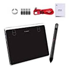 AP604 Digital Graphic Drawing Tablet 6 * 4 Inch Active Area Ultra-Thin Drawing Board Kit with 4 Shortcut Keys Battery-free Passive Stylus 8192 Levels Pressure Compatible with Windows 10/8/7 & JIANNI