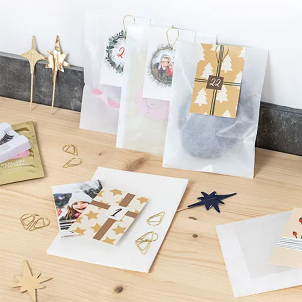 DIY Adventskalender Påsar foto Guldfärgat gem - 24 st