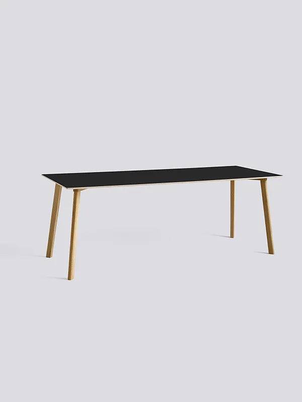 CPH Deux 210 Bord fra Hay L200 x B75 x H73 cm / Ink black laminat / Matlakeret eg - Jacobsen Plus