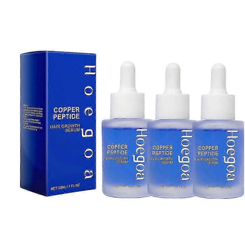 (3PCS) Copper Peptide Hair Regrowth Formula GHK-CU & AHK-CU, Copper Peptide Hair Growth Treatment Serum For Men and Women New Arrival