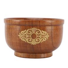 Bowl Sour Jujuba Wood Handmade Anti Scald Classic Rice Bowl for Food Milk Tea Soup Silver L(for 6.5-9kg) gyllene