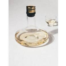 Wine Breather Carafe, Deluxe - Glass Clear | Brass