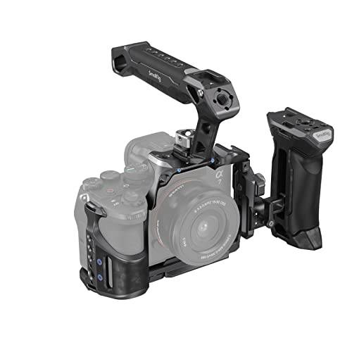 SMALLRIG A7 IV/ A7R V/ A7S III Cage, Camera Cage för Sony Alpha 7R V/Alpha 7 IV/Alpha 7S III, Cage Kit med Topphandtag, HDMI Cable Clamp, Side Handle - 3710