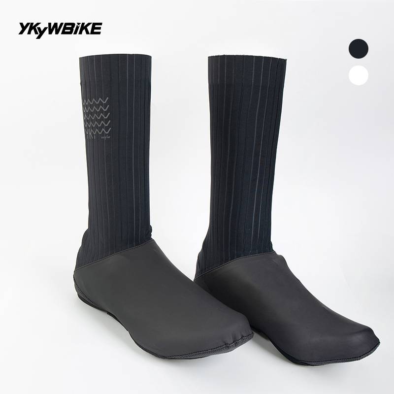 YKYWBIKE Cycling Shoes Cover Waterproof Bicycle Shoes Covers with Socks Reflective New Aero Fabric Overshoes Bicycle Accessorie