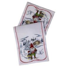 Broderikit Löpare Tomte med Lykta