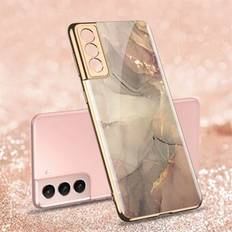 GKK for Samsung Galaxy S21+ Painted Tempered Glass + PC Hybrid Case