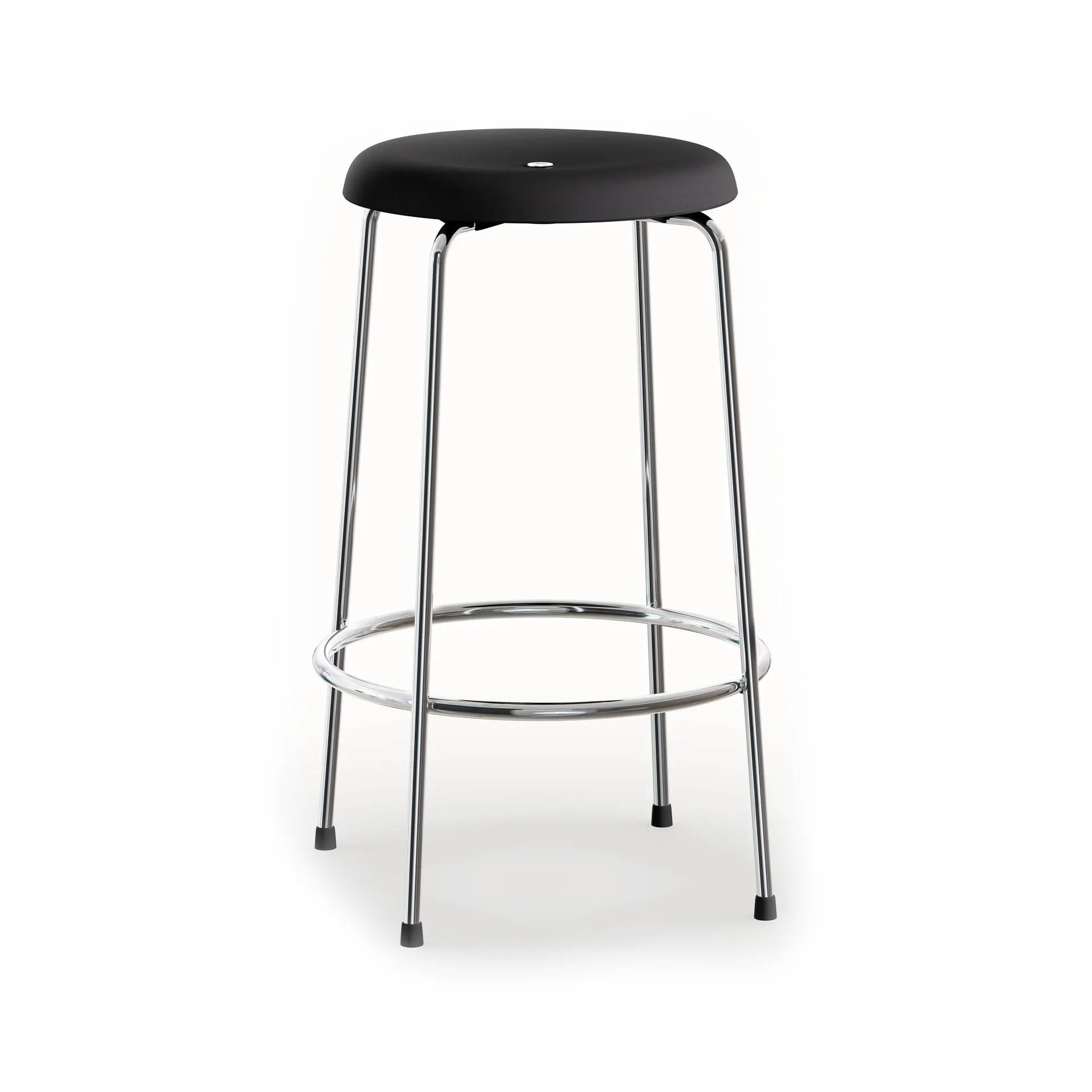 Lammhults Taburet barstol Sort-kromstativ, 63 cm.