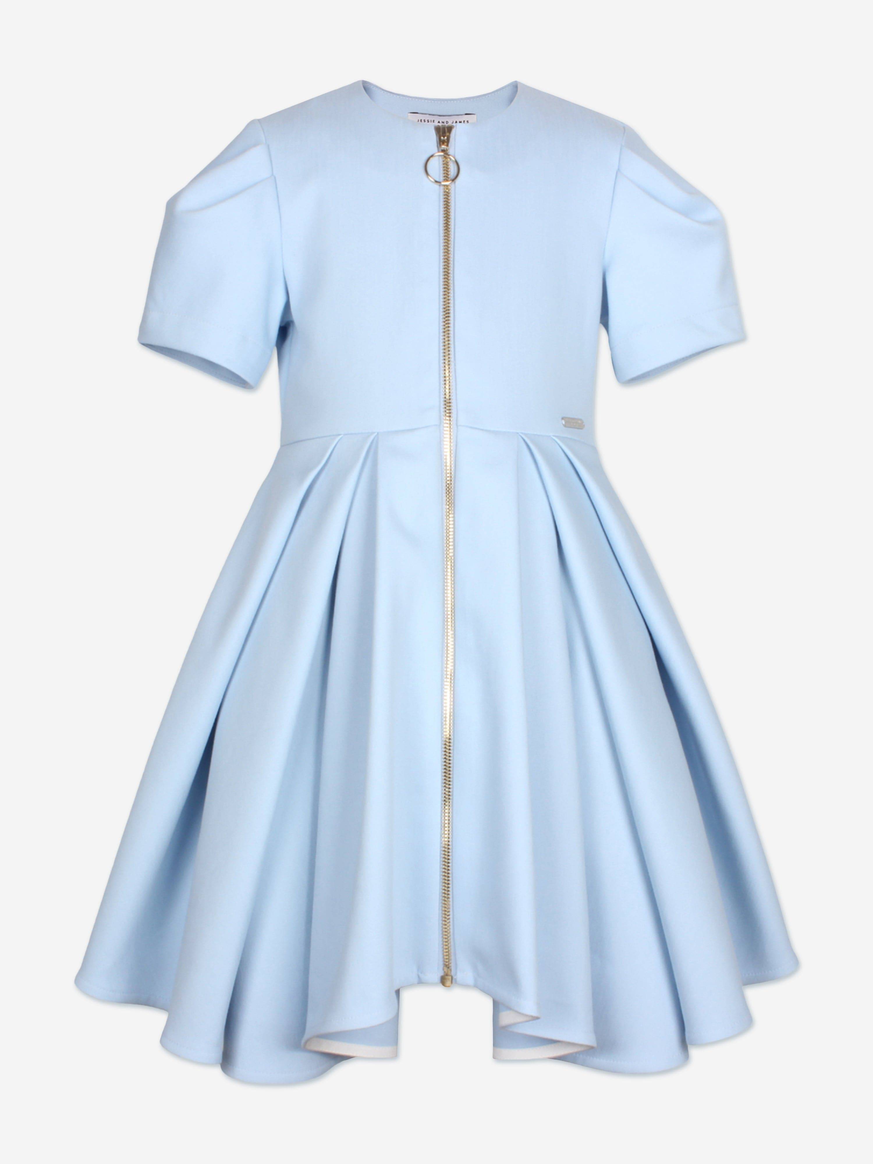 Jessie And James Girls Shape Dress in Blue - Navy / 12 Yrs (12 Yrs)