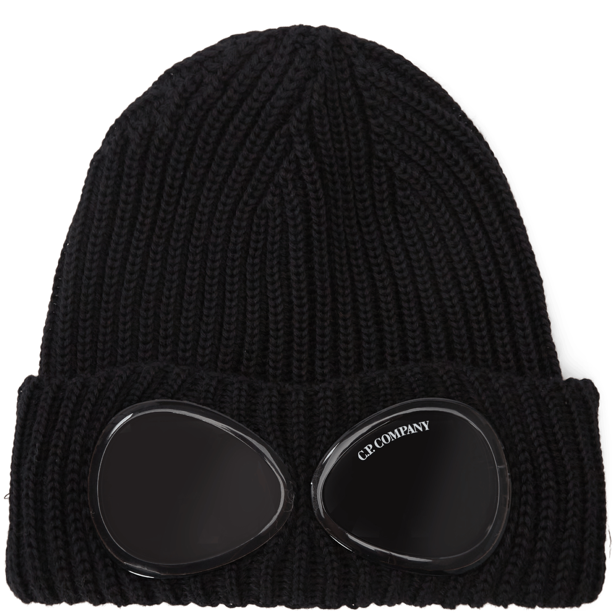 C.P. Company Goggle Merino Beanie - Sort - one sizeone size.