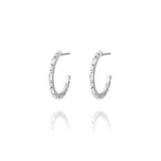 Caroline Svedbom - Evelyne Loops Rhodium Crystal