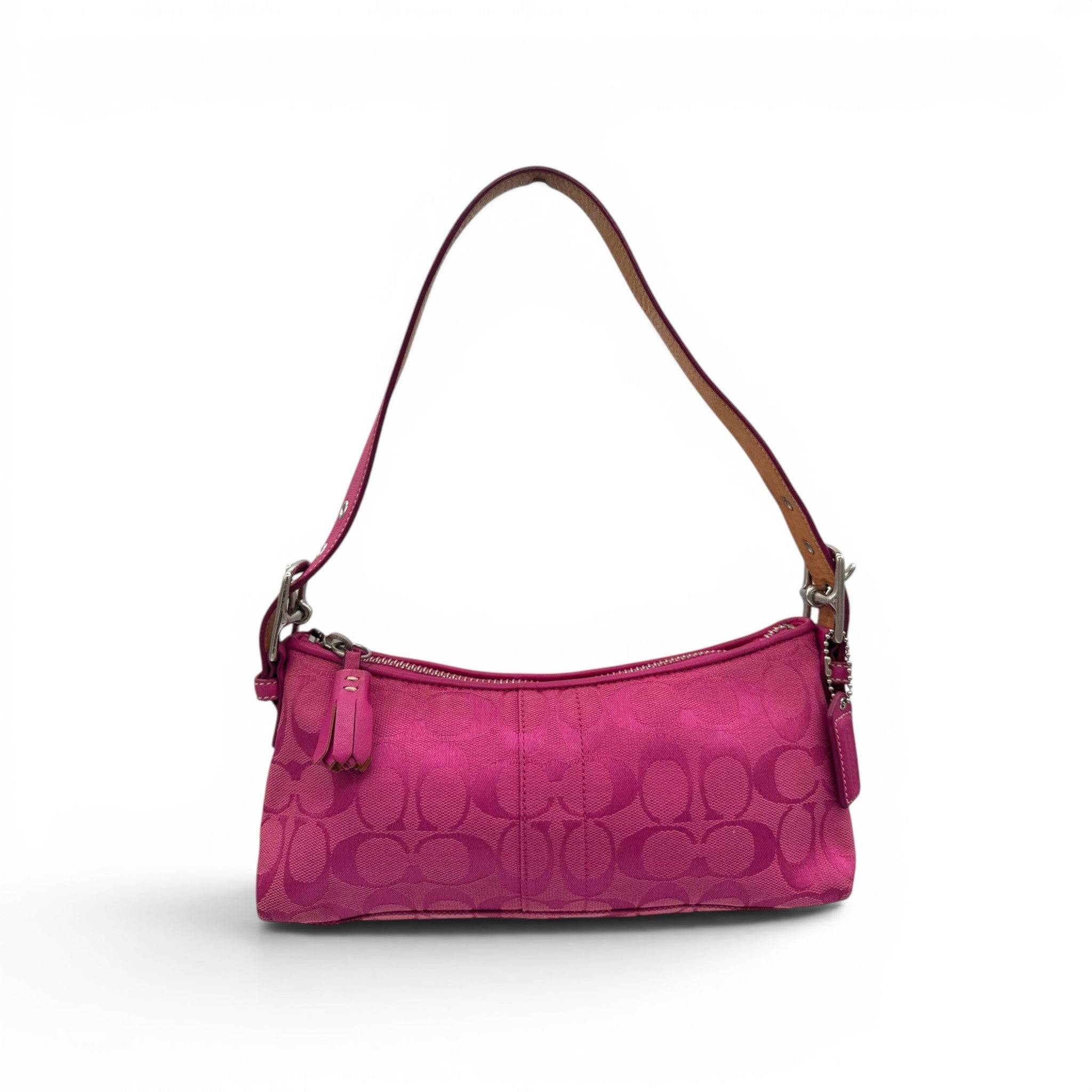 Vintage Coach 6371 East West Baguette Shoulder Bag