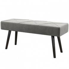 Sittbänk - Sängbänk 100 x 36 x 45 cm Sammet Grå