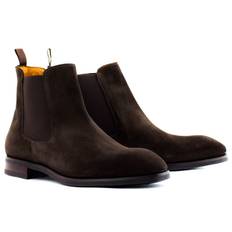 Yanko mørkebrune Chelsea boots i ruskind