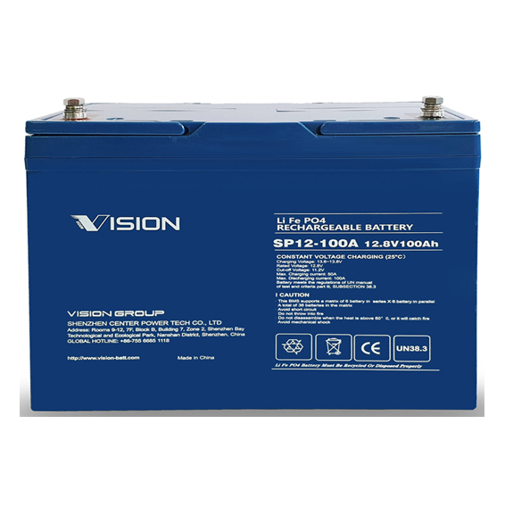 Vision Lithium 100Ah batteri med Bluetooth & varme.