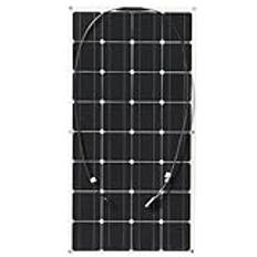 HYZHANHONG Flexibel solpanel 12V 24V solpanel 100W enkelkristallbatteriladdare lämplig för husvagnar, campingbåtar