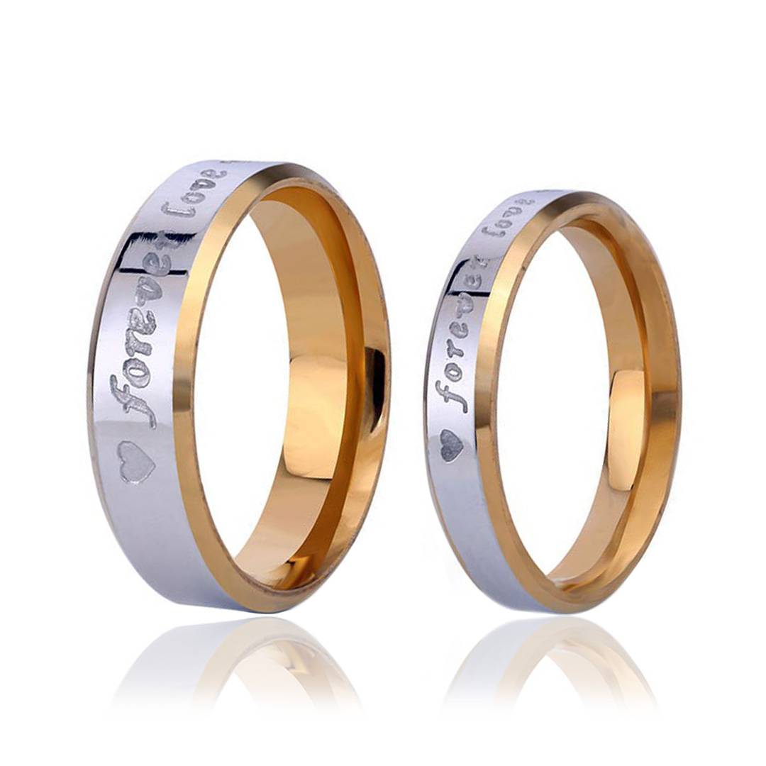 Förlovningsring Forever Love - 18K Guldpläterad Parringar 316L