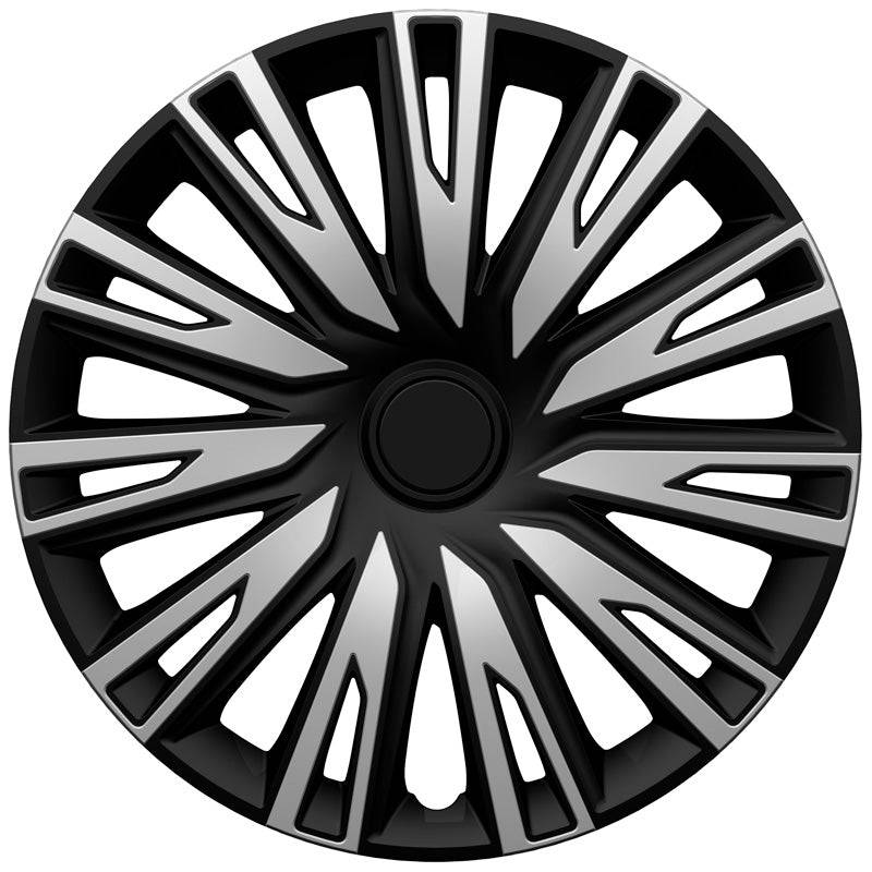 AutoStyle, Hjulkapsler, 4stk, Copra 14-tommer silver/black.