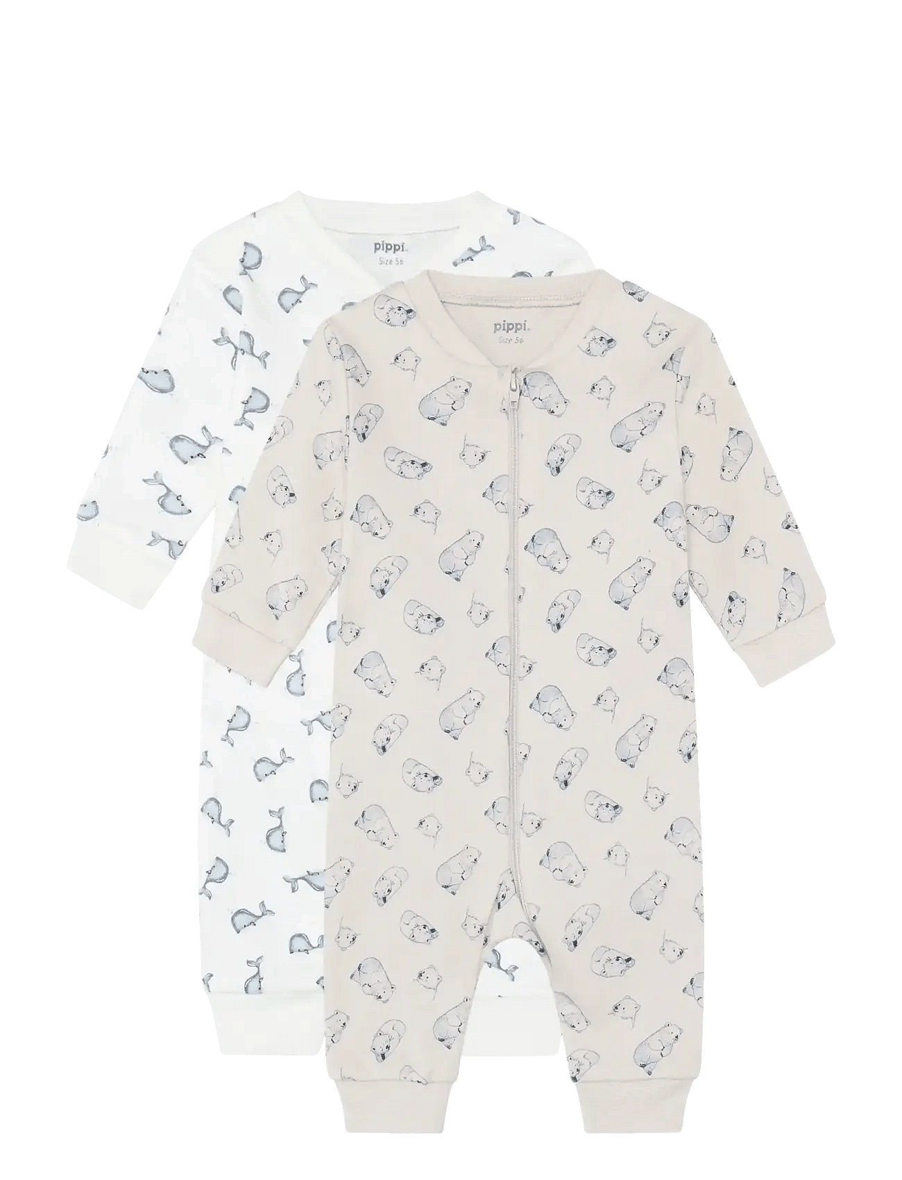 PIPPI Nightsuit -Zipper (2-Pack) | Cream | 80