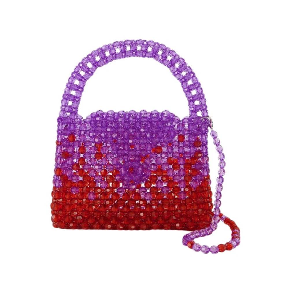 Germanier Multifarvet Hobo Taske - Lilla/Rød - Perle - Tasker - Dame - Flerfarvet - ONE SIZE -