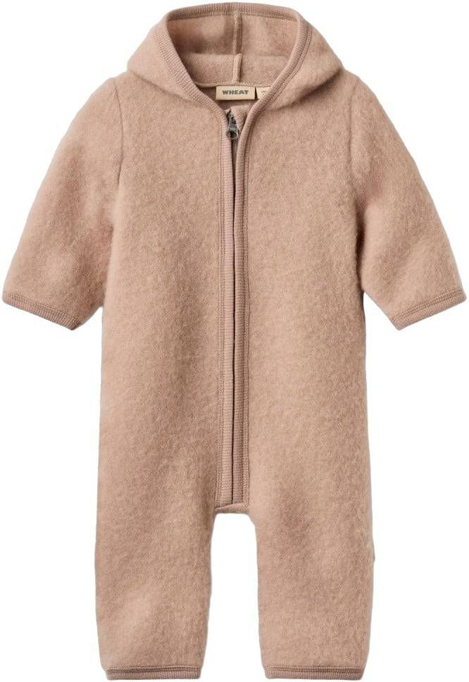 Wheat Wool Fleece Suit Ata Str 56/1m - Pale Lilac Heldragter Merino hos Magasin.