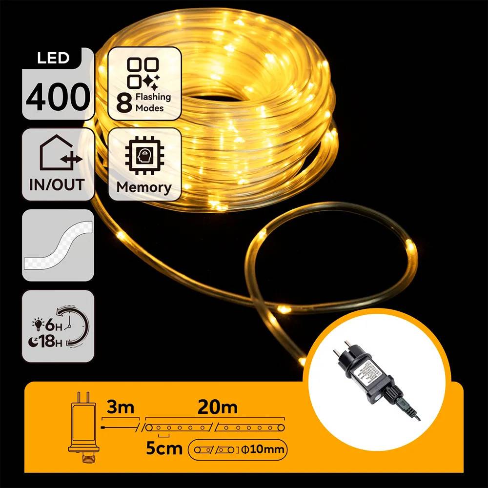 Aigostar Tube 10mm 20m Warm White Ip44 Indoor & Outdoor Low Voltage Led-lyskæde