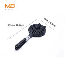 TEMU Moredor 1pc Waffle Pan, 6 Inch Aluminum Heart Shape Waffle Maker For Gas, Waffle Maker, Double Sided Waffle Pan Kitchen Baking Accessories For Belgian Waffle Sandwich Toaster, Cooking Utensils