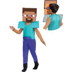 Minecraft Steve kostume - maske og trøje - 4-6 år