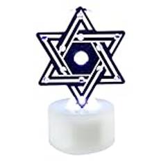 Hanukkah LED-ljus inomhus Hanukkah LED | Chanukah lampa | Elektrisk LED Menorah från Hanukkah | Ljus Chanukah ljusstake från Hanukkah | Chanukah telampor för heminredning,