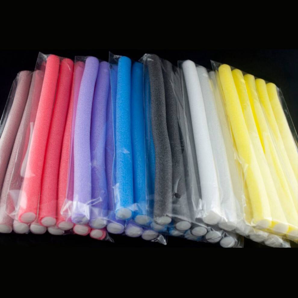 Wholesale 30Pcs Lot Curler Makers Soft Foam Bendy Twist Curls DIY Styling Hair Rollers Tool for Women Accessories