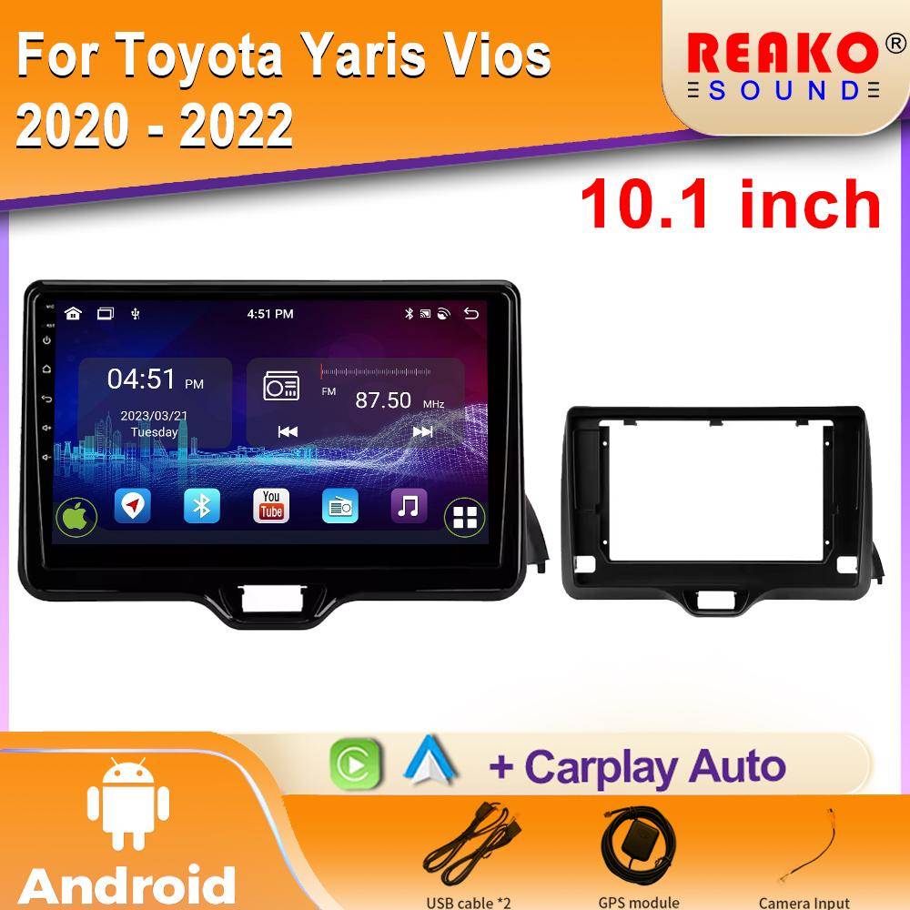 Bilradio Android För Toyota Yaris Vios 2020 - 2022 Navigation GPS Stereo Bilskärm Multimedia Spelare Video 2din 5G Wifi