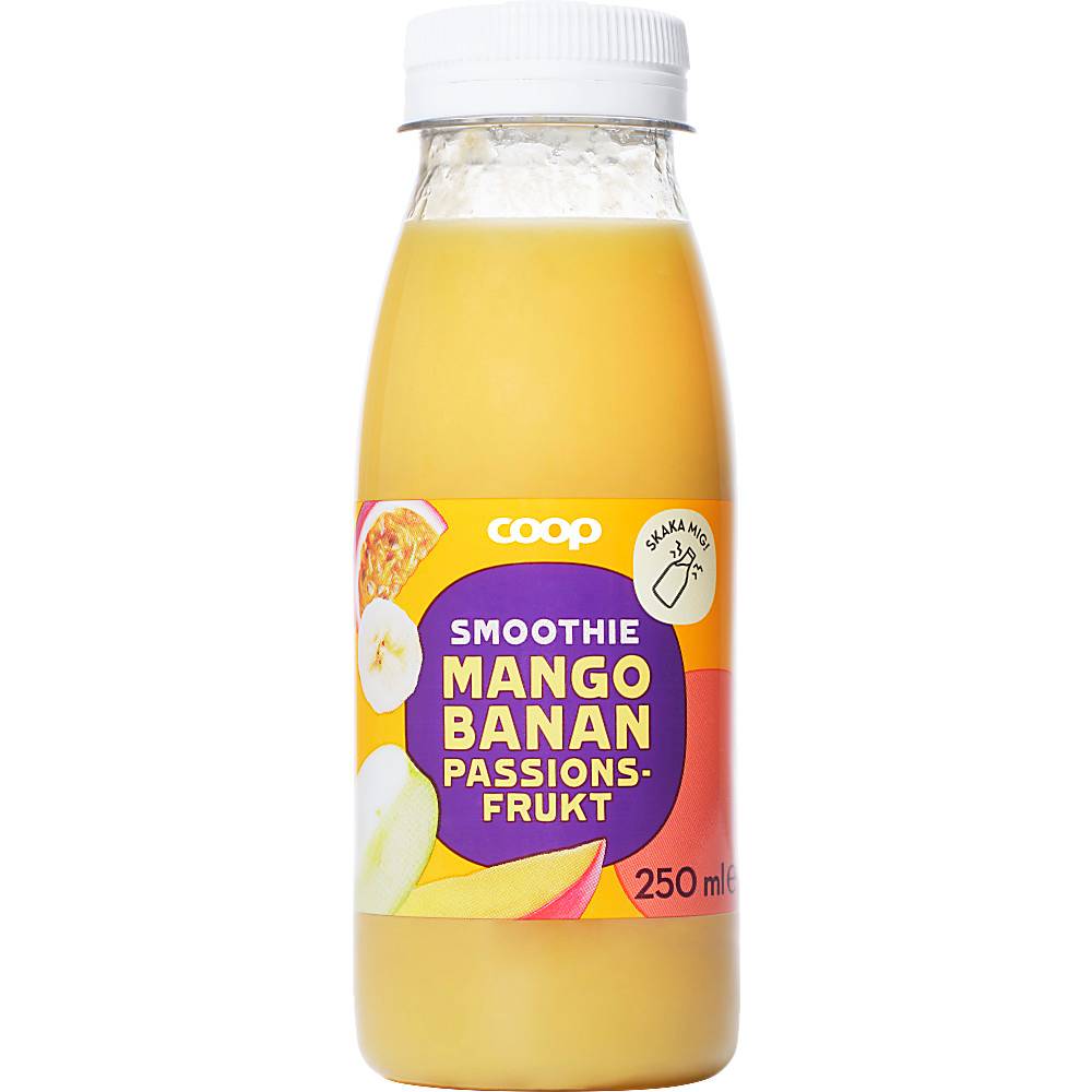 Smoothie Mango, banan & passionsfrukt