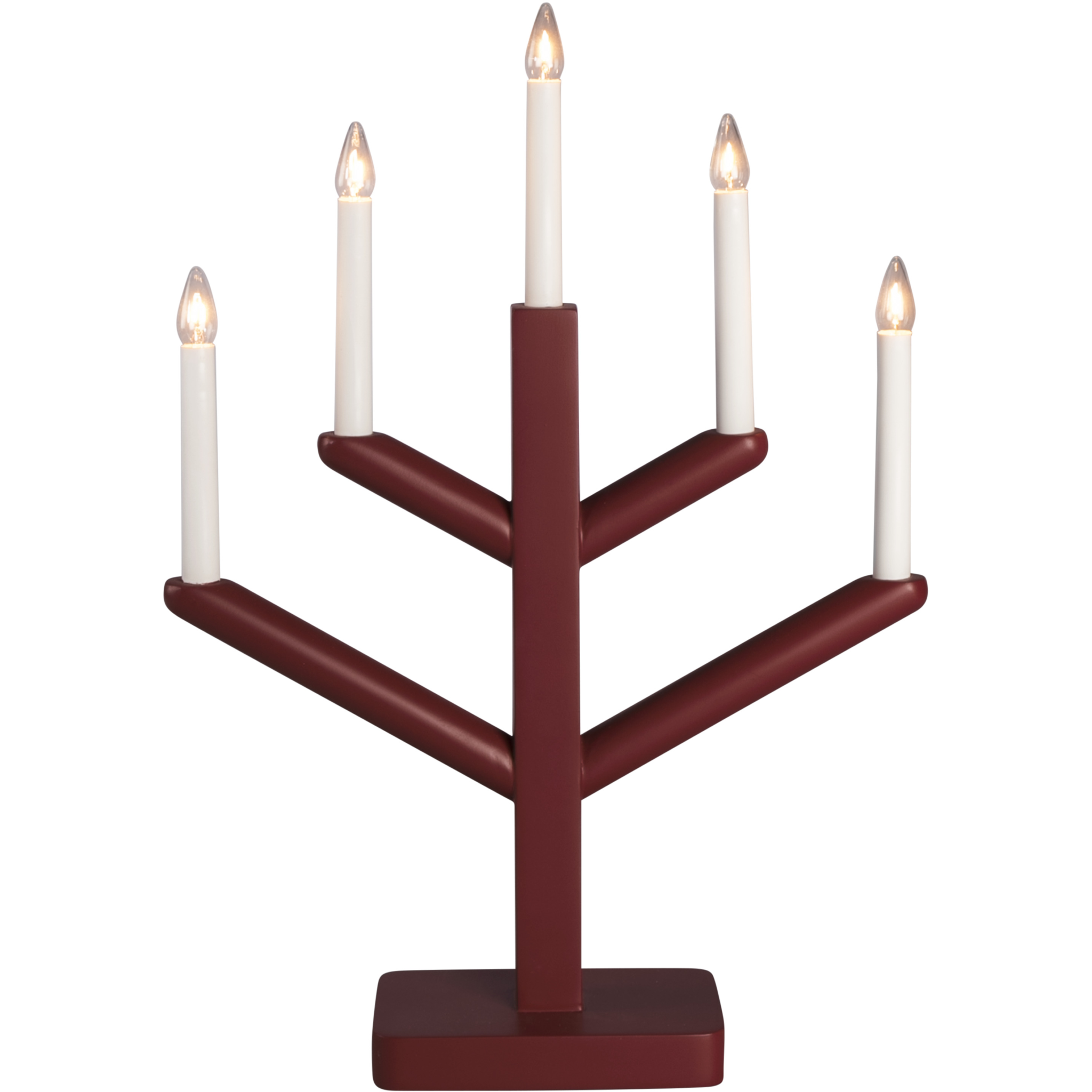 Konstsmide Artisan 5-arm rød adventsstage.
