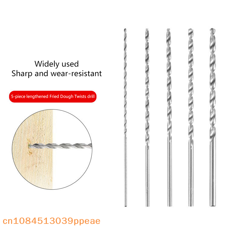 5Pcs Drill Bits Set HSS Steel Extra Long High Speed 2mm/3mm/3.5mm/4mm/5mm Bits Power Tools Accessories Parts Drill Bits Hand Set