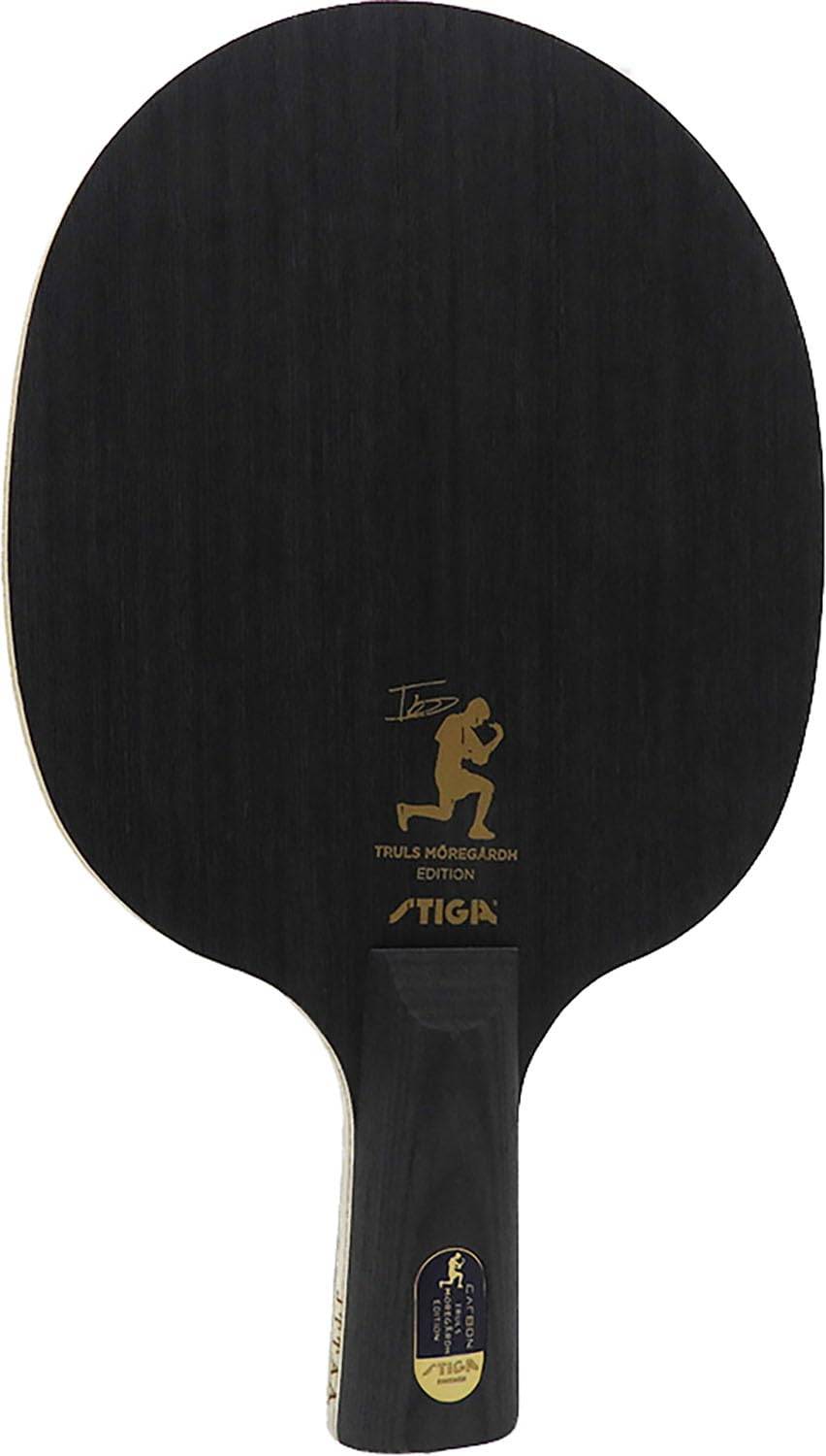 STIGA Table Tennis Pen Table Tennis Carbon Trulls Edition Racket, J.T.T.A.A. (Japan Association) Approved, (Round Type), PEN, Black, 1602-1901-65 svart