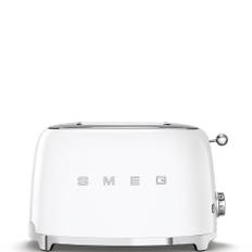 Smeg Brødrister Hvid med 950 W Effekt - Klassisk design til perfekt ristning derhjemme.