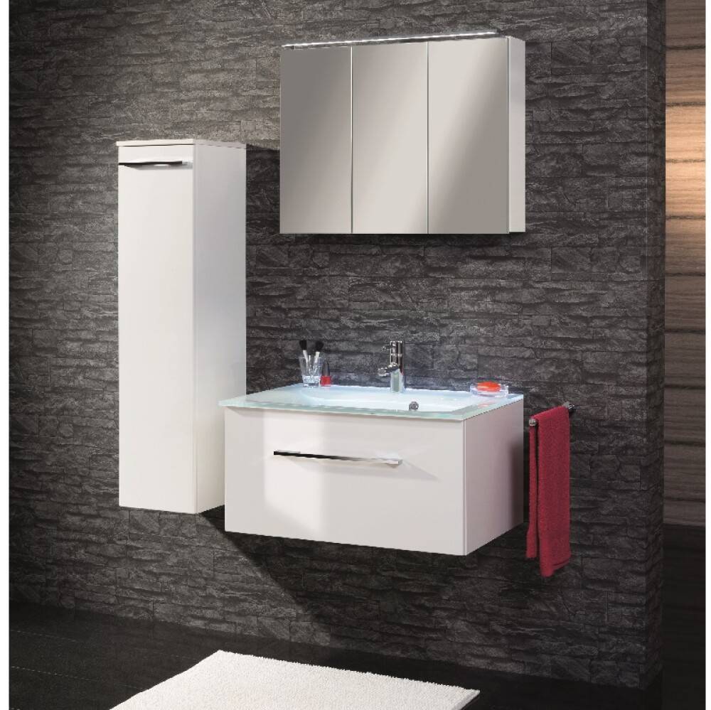 Riva stella hvid spejlskab med LED - Lanzet 80 cm